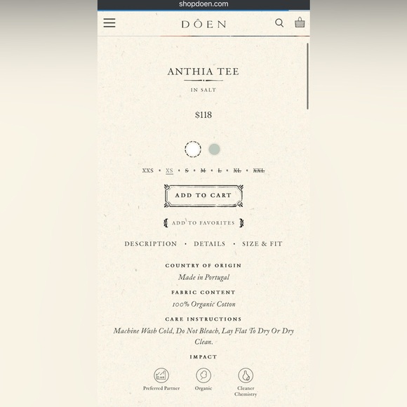 DÔEN Anthia t-shirt NWT size XL - Picture 4 of 8